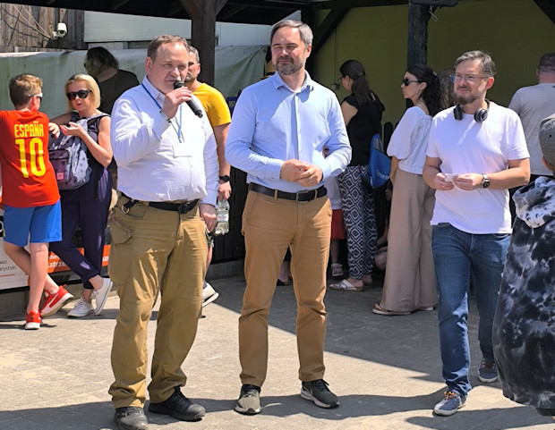 Prezes ZKS Warszawa z Burmistrzem Dzielnicy Bielany